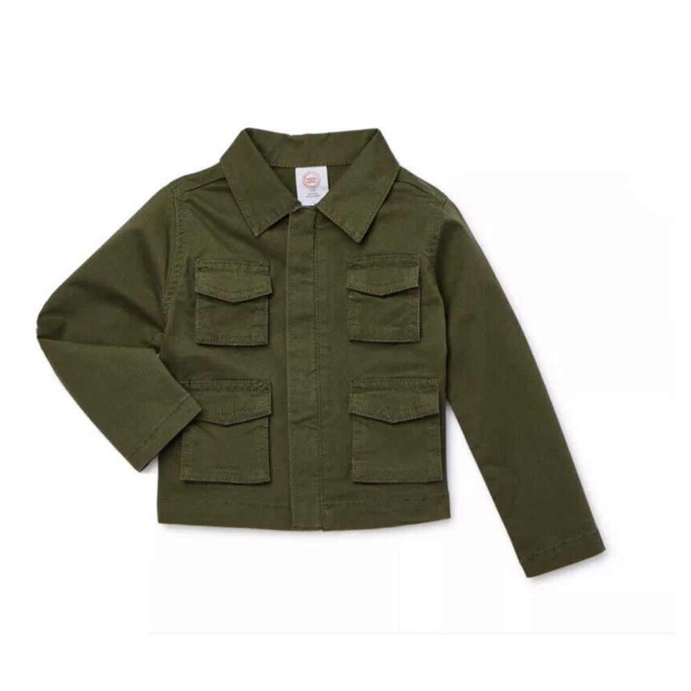 Wonder nation cargo twill khaki jacket 24m